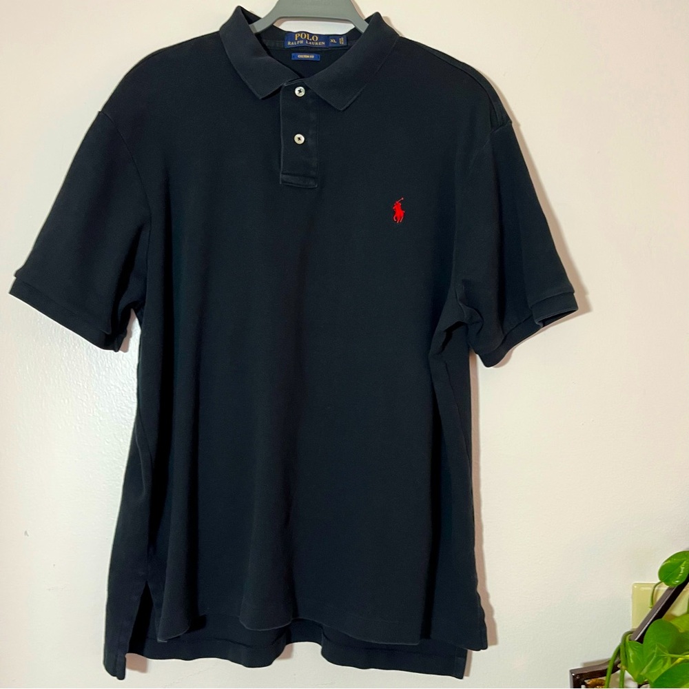 Polo by Ralph Lauren Black Polo Shirt with Red Logo